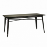 Tavolo top ferro bristol cm160x80h76 marrone