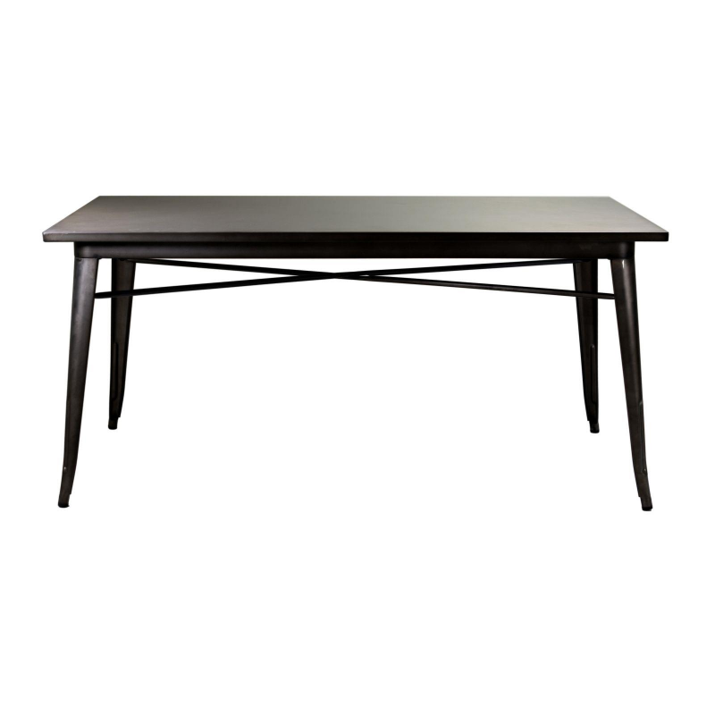 Tavolo top ferro bristol cm160x80h76 marrone