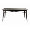 Tavolo top ferro bristol cm160x80h76 marrone