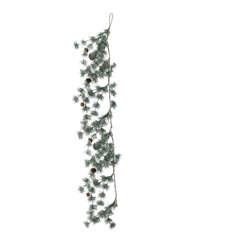 Festone con pigne 24x155x8 cm decorazione natalizia naturale