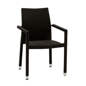 Zoom Set Tavolo polyrattan + 4 Poltrone adila polyrattan noce quadro cm 60x61h44/46/65/88