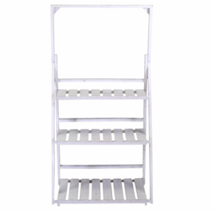 Zoom Scaffale legno 3 piani bianco cm68,5x40h132