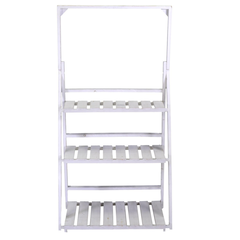 Scaffale legno 3 piani bianco cm68,5x40h132