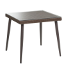 Set Tavolo polyrattan + 4 Poltrone adila polyrattan noce quadro cm 60x61h44/46/65/88