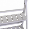 Scaffale legno 3 piani bianco cm68,5x40h132