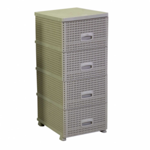 Mobiletto cassettiera 4 cassetti crema cm43x36,8h89,4