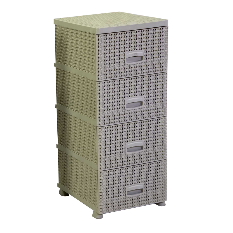 Mobiletto cassettiera 4 cassetti crema cm43x36,8h89,4