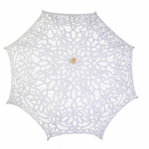 Zoom Ombrello pizzo traforato bianco cmÃ¸80x67