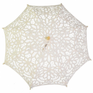 Zoom Ombrello pizzo traforato crema cmÃ¸80x66