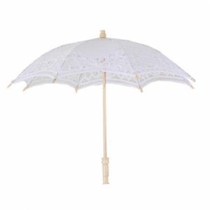 Zoom Ombrello pizzo bianco cm ø60x44