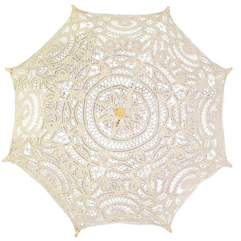 Ombrello pizzo traforato crema cmÃ¸60x4h44