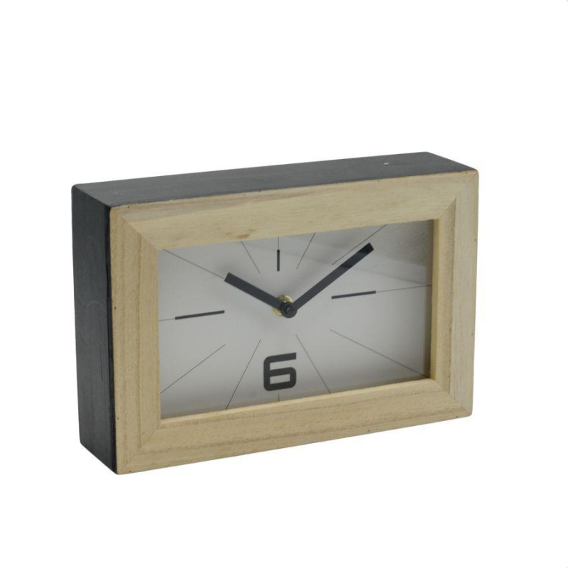 Orologio legno old time rettangolare cm24x6,5h16