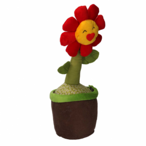 Zoom Fermaporta tessuto fiore rosso cm 12x12h35