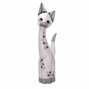 Zoom Gatto legno 1-3 bianco cm h60/80/100