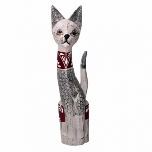 Zoom Gatto legno 1-3 grigio cm h60/80/100