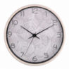 Orologio plastica foglie beige tondo cmø32h4,8