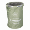 Cestone tessuto sacco verde tondo pieghevole cm ø40h55