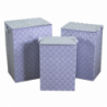 Cestone poliestere 1-3 grigio foderato rettangolare cm40x30h55