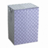 Cestone poliestere 1-3 grigio foderato rettangolare cm40x30h55