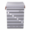 Cestone tessuto laundry grigio con coperchio cm40x30h60