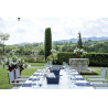 Tavolo Santorini allungabile 265-398x110 bianco doppio allungo