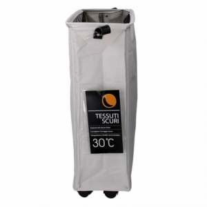 Zoom Cestone tessuto grigio pieghevole cm 39x19,5h58