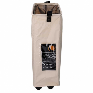 Zoom Cestone tessuto beige pieghevole cm 39x19,5h58