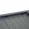 Set Tavolo alluminio + 4 Sedie alluminio sullivan impilabile antracite cm 55x46h43/88