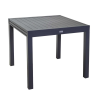 Set Tavolo alluminio + 4 Poltrone alluminio sullivan impilabile antracite cm 61x56h43/60/84