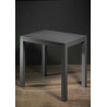Set Tavolo alluminio + 4 Poltrone alluminio sullivan impilabile antracite cm 61x56h43/60/84