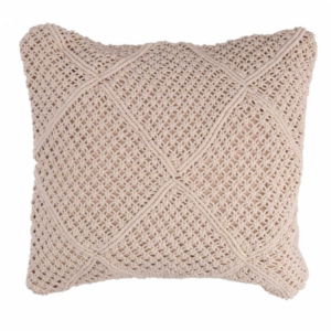 Fodera cuscino tessuto macrame' bianco cm40x40