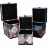 Scatola ecopelle 1-3 blu marocco quadrocm24x24h24