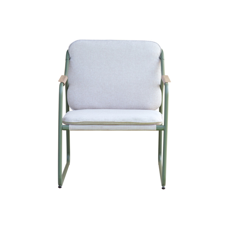 Salotto Tinos Ferro Verde Cuscino Ecru Moia