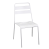 Set Tavolo metallo + 4 Sedie metallo Rovigo bianco cm 50x54h42/87