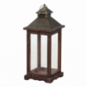Lanterna legno marrone scuro rettangolare cm19x19h42,5