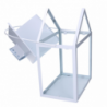 Lanterna metallo 1-3 bianco cm27x18,2h41/51