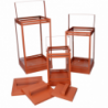 Lanterna metallo 1-3 arancione cm18x18h36,3/42,5
