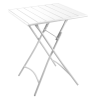 Set Tavolo metallo + 4 Sedie metallo doghe Rovigo Mini bianco cm 47x52h44/81