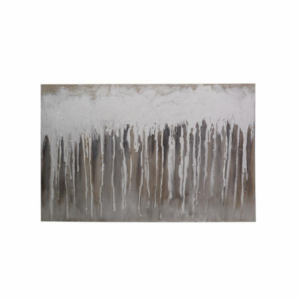Quadro dipinto bianco marrone cm60x90x3
