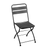 Set Tavolo metallo + 4 Sedie metallo rovigo pieghevole antracite cm 44x53h45/86