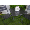 Set Tavolo metallo + 4 Sedie metallo rovigo pieghevole antracite cm 44x53h45/86