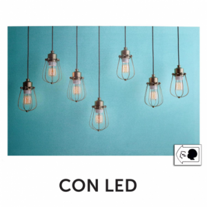 Quadro led lampadine cm60x40x1,8