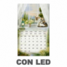 Quadro led con calendario bianco rettangolare cm30x50x1,8