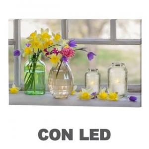 Quadro led barattoli rettangolare cm40x30x1,8