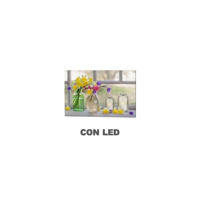 Quadro led barattoli rettangolare cm40x30x1,8