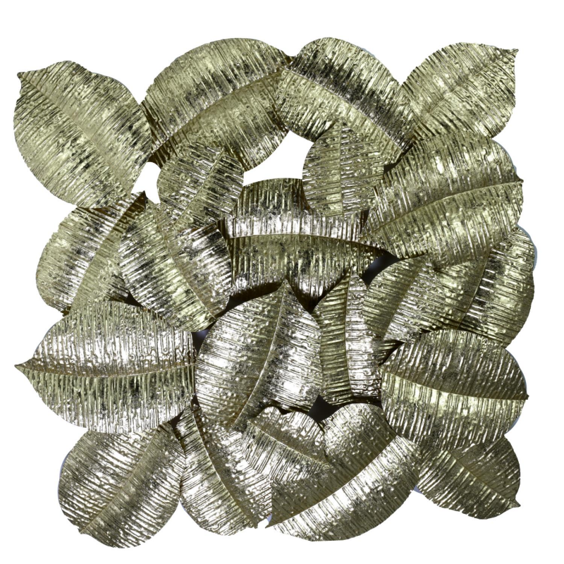 Quadro metallo foglie oro cm88,9x7,6x85,7