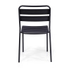 Set Tavolo metallo + 4 Sedie metallo doghe Rovigo Mini antracite cm 47x52h44/81