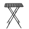 Set Tavolo metallo + 4 Sedie metallo doghe Rovigo Mini antracite cm 47x52h44/81