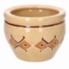 Coprivaso ceramica 1-3 crema c/rombi cmø30h21