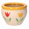 Coprivaso ceramica 1-3 tulipani cmø30h21